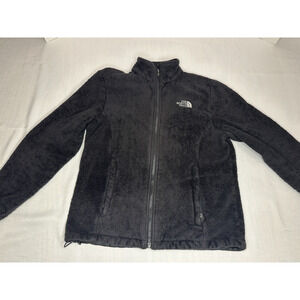THE NORTH FACE Jacket Womens M Sherpa Fleece Full Zip Mock Neck Outdoor Black